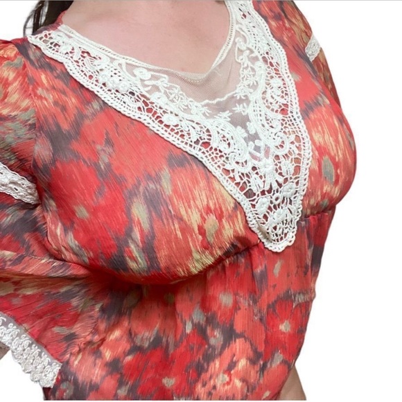 Free People Daydreamer Sheer Dolman sleeve top-$4.99 Shipping Applied~ NWOT - Picture 5 of 7